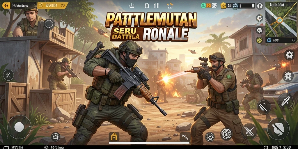 Screenshot gameplay 6CF menampilkan aksi pertempuran seru dalam Battle Royale.