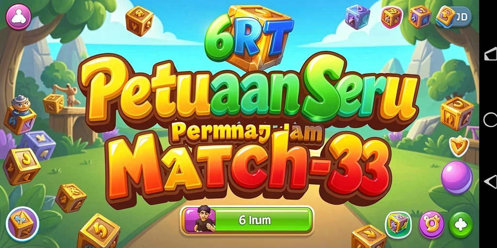 Gameplay seru 6RT dengan tantangan Match-3 yang menarik.