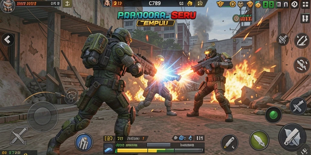 Tampilan gameplay C789 dengan aksi pertarungan yang mendebarkan.