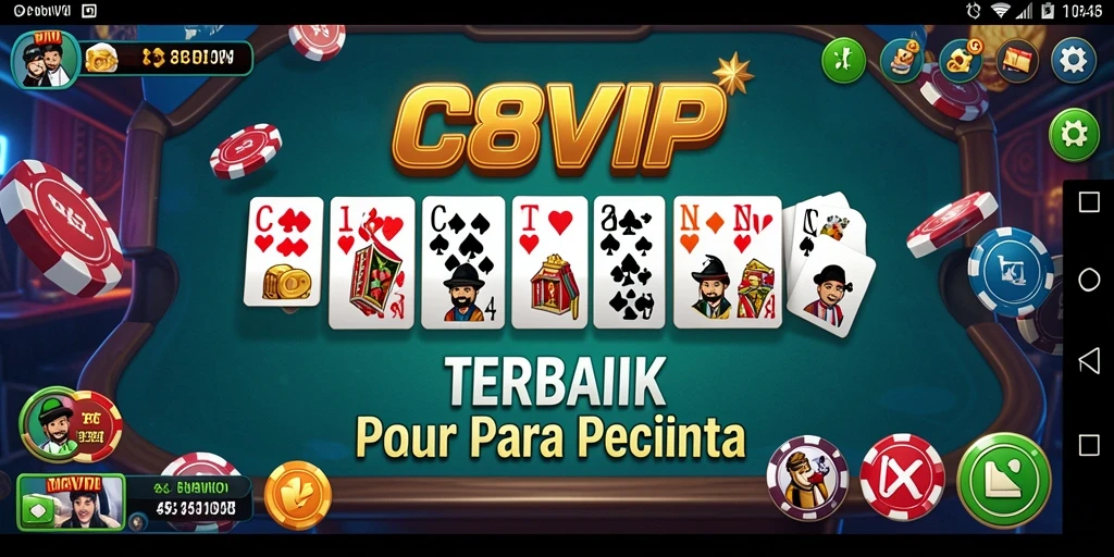 Tampilan gameplay C8VIP dengan tantangan domino yang seru.