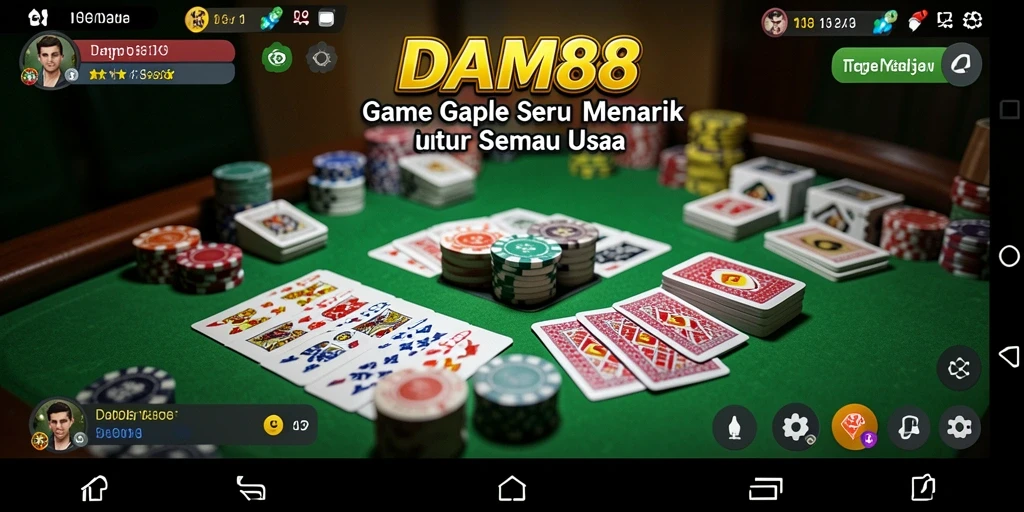 Screenshot gameplay Gaple yang seru dan interaktif di DAM88.