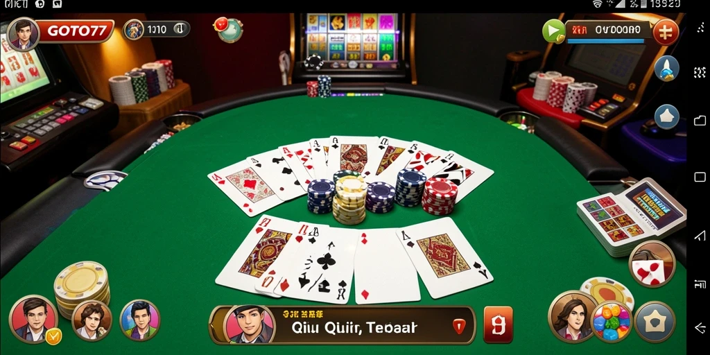 Screenshot gameplay QiuQiu GOTO77 dengan antarmuka menarik.