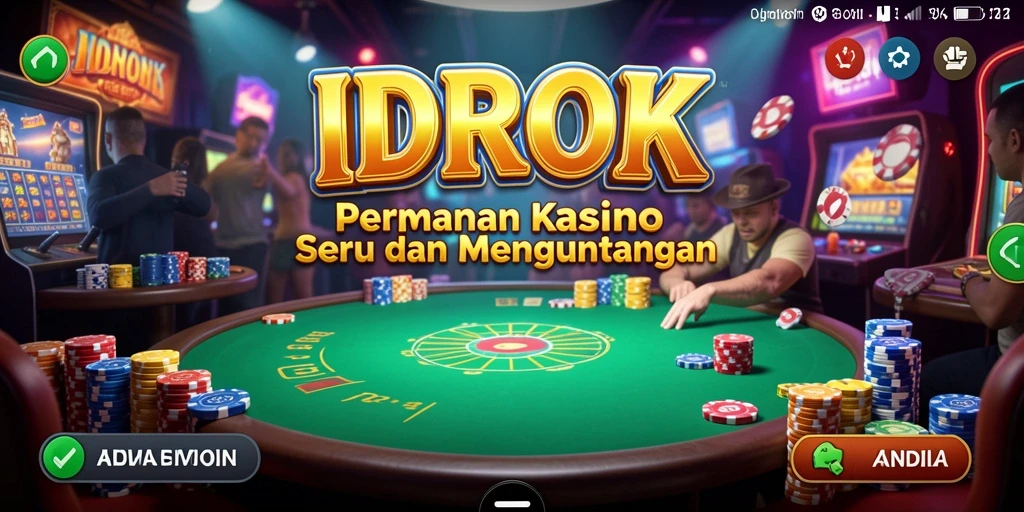 Tampilan gameplay menarik dari aplikasi Kasino IDROK.
