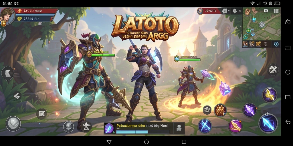 Menampilkan aksi seru dalam gameplay ARPG LATOTO.