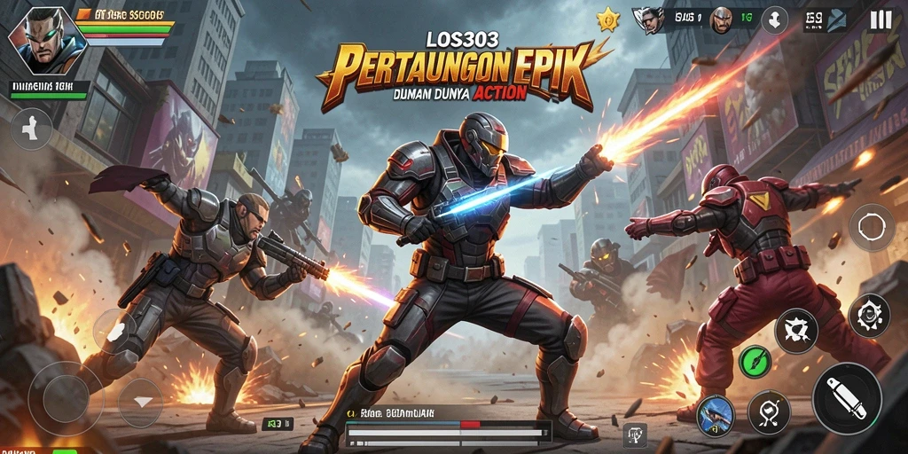 Tangkapan layar dari gameplay action penuh ketegangan di LOS303.