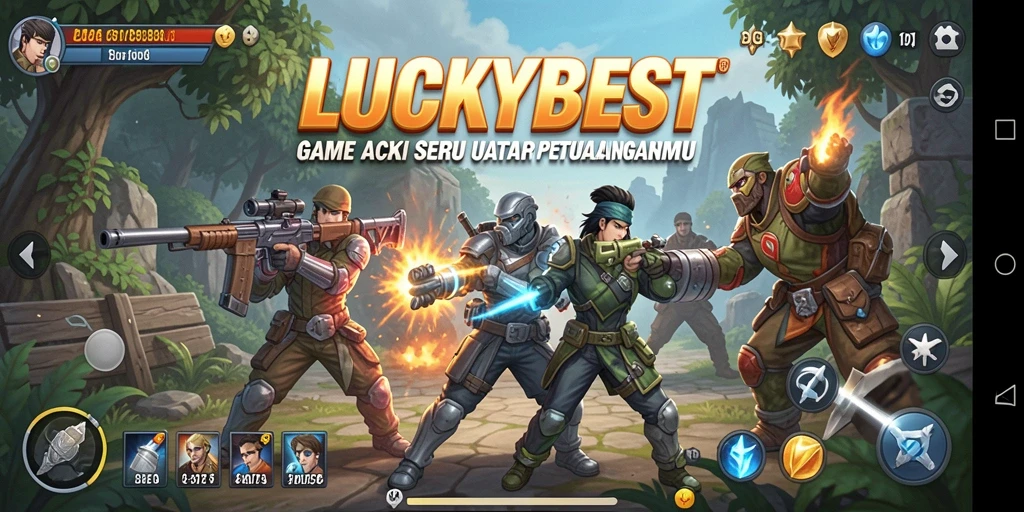 Tampilan gameplay LUCKYBEST yang penuh aksi dan petualangan.