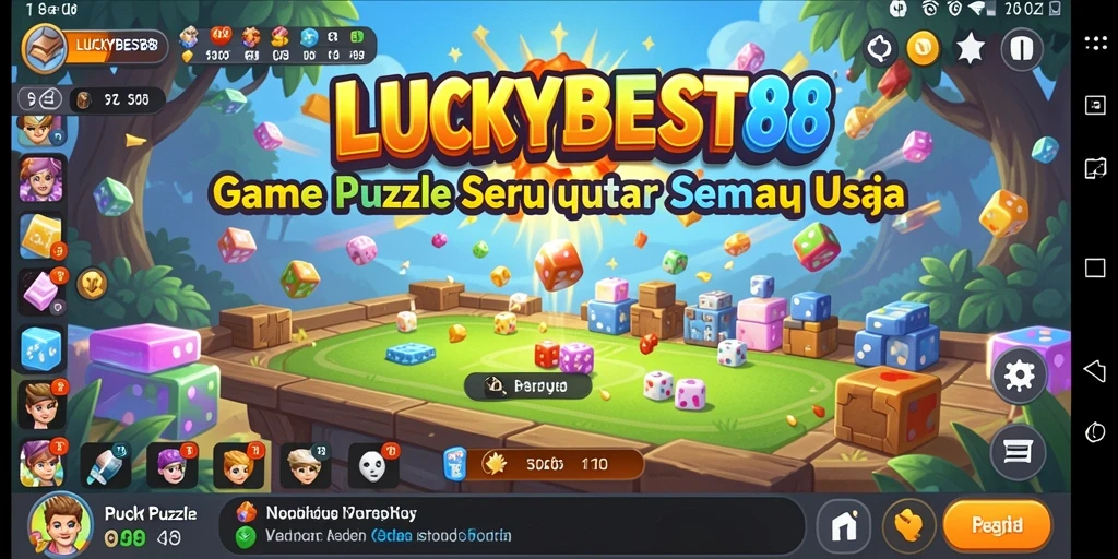 Screenshot gameplay LUCKYBEST88 yang penuh warna dan tantangan.