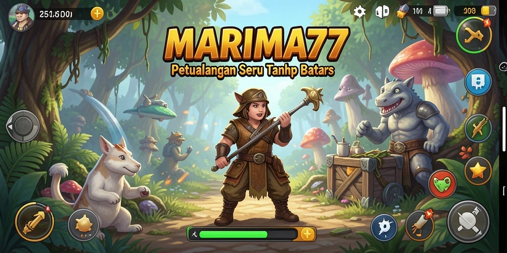 Tampilan gameplay penuh aksi dalam MARIMA77 yang menegangkan.