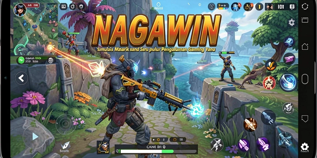Tampilan gameplay NAGAWIN yang menarik dan interaktif.