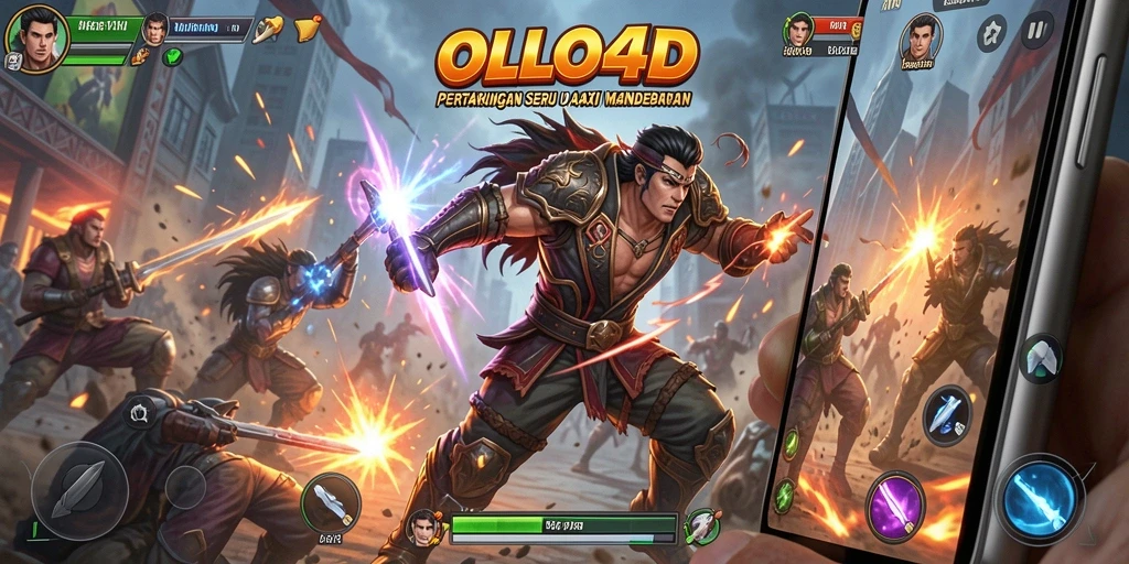 Tampilan pertarungan intens di OLLO4D yang memukau