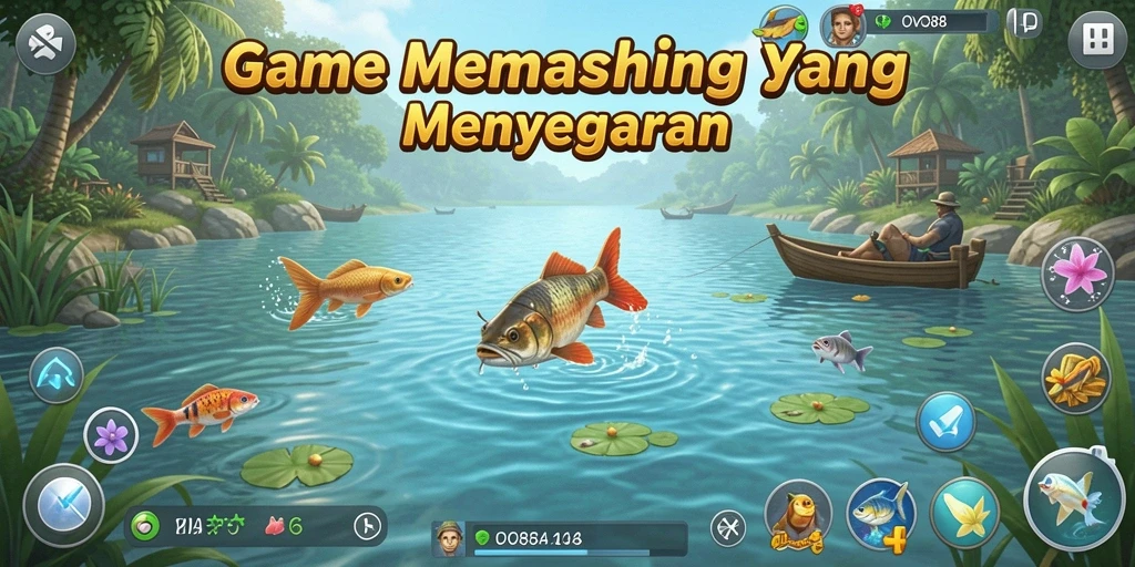 Screenshot OVO88 menampilkan gameplay memancing yang seru dan menantang.