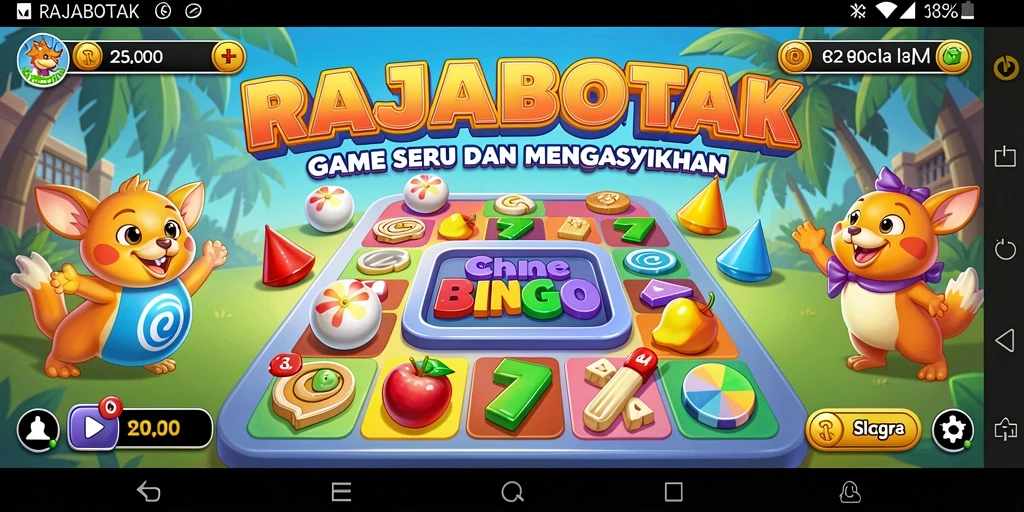 Screenshot gameplay RAJABOTAK yang menampilkan keseruan bermain Bingo.