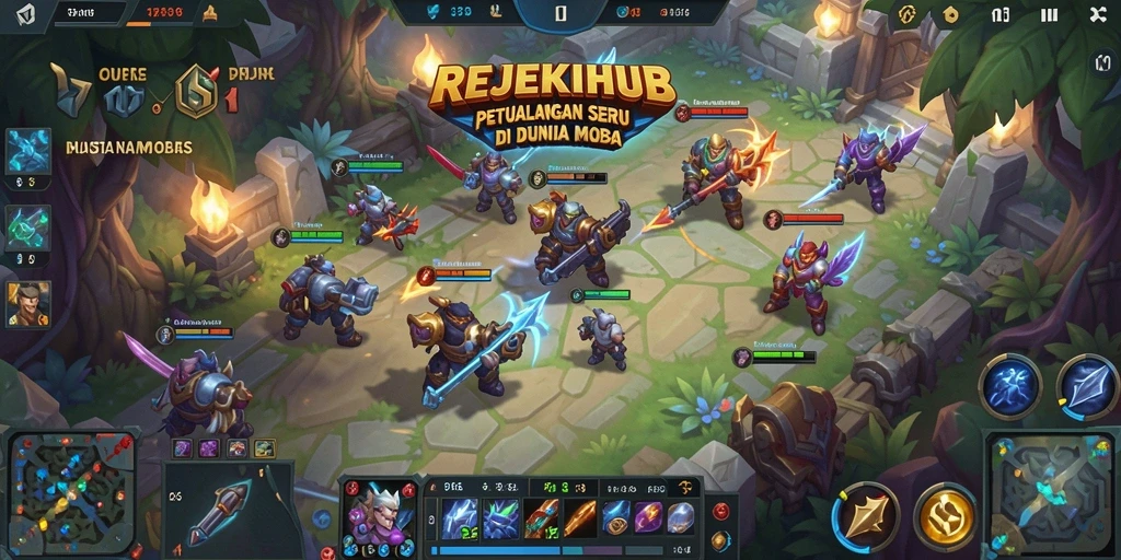 Menampilkan gameplay seru dan strategi MOBA yang mendebarkan.