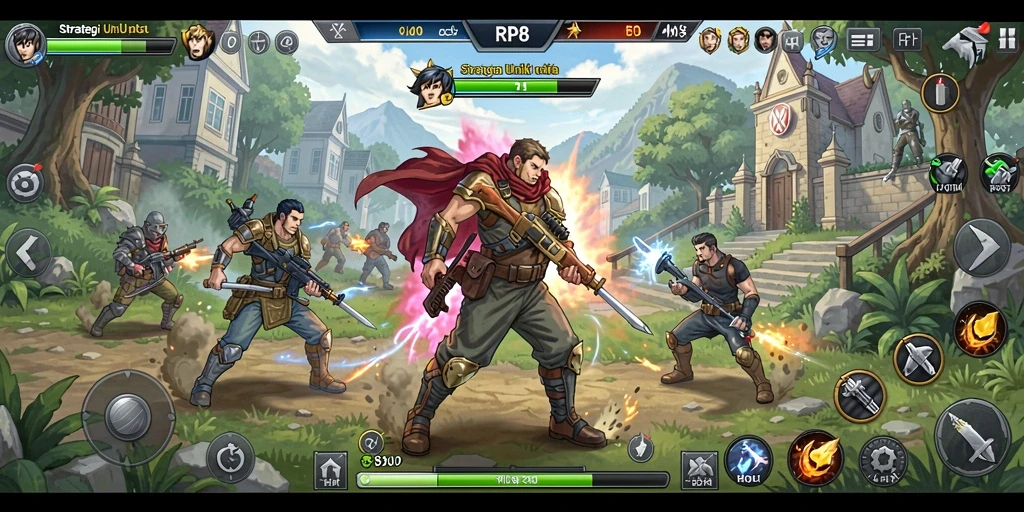 Tampilan menarik dari gameplay RP8 yang dinamis dan strategis.