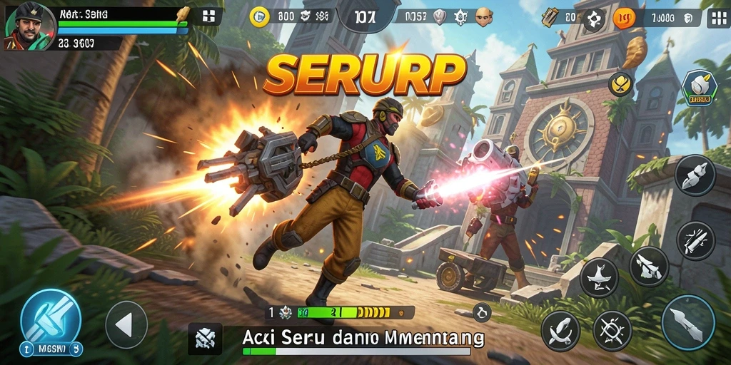 Screenshot utama SERURP menampilkan gameplay mendebarkan yang menggugah adrenalin.