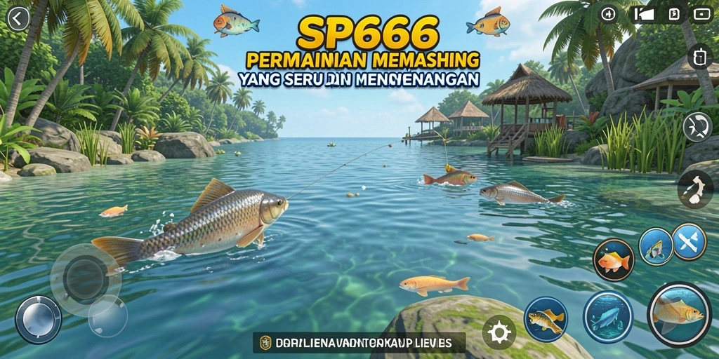 Gameplay seru dan menantang dalam SP666 saat menangkap ikan.