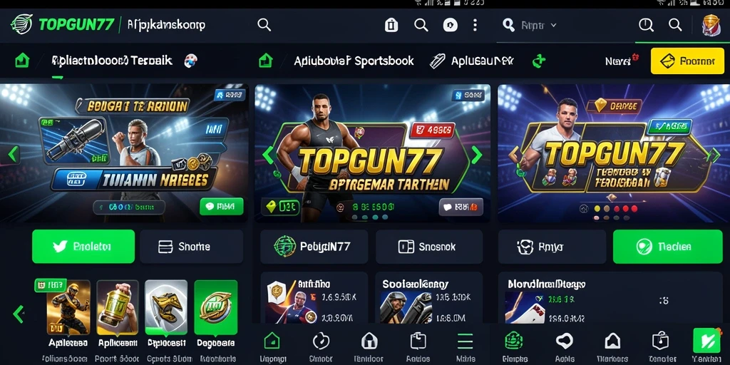 Tampilan antarmuka pengguna TOPGUN77 dengan statistik taruhan yang lengkap.