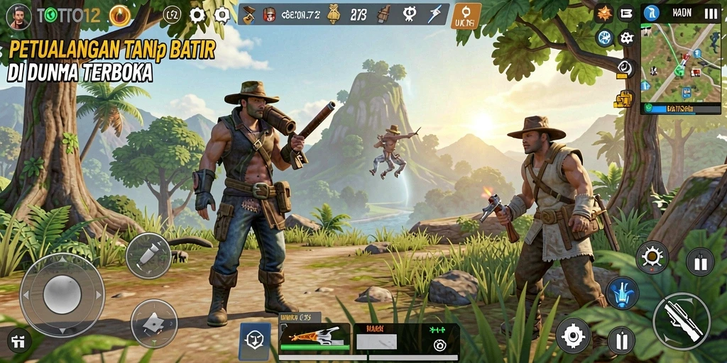 Gameplay TOTO12 yang menakjubkan dalam dunia terbuka.