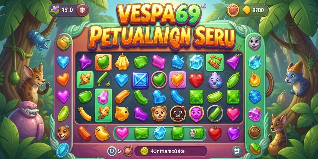 Gameplay VESPA69 yang seru dengan berbagai tantangan Match-3.