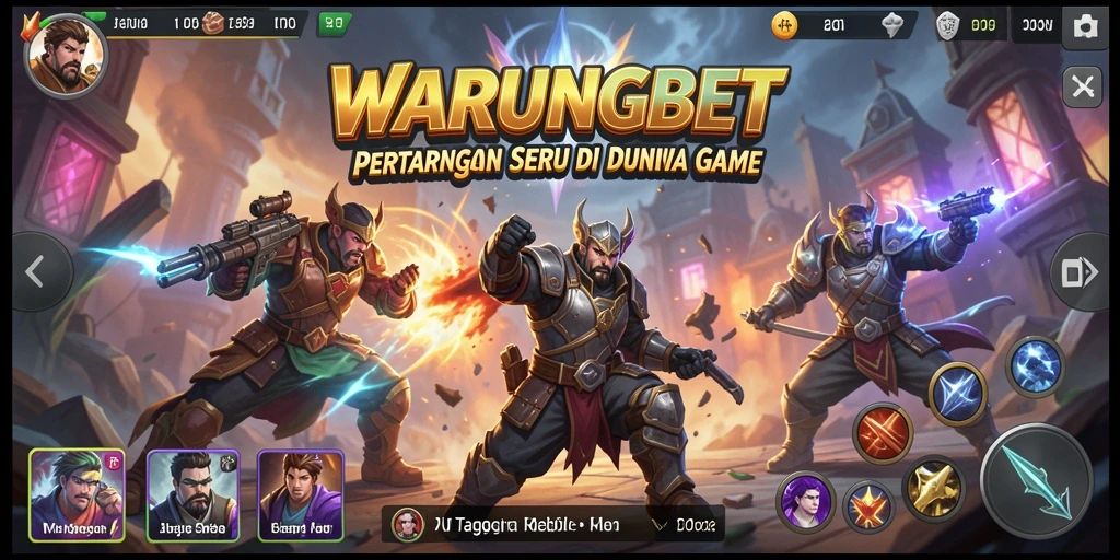 Gameplay pertarungan yang mendebarkan di WARUNGBET.
